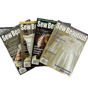 Vintage Sew Beautiful Martha Pullen 4 pc Magazine Bundle Heirloom Sewing 2004